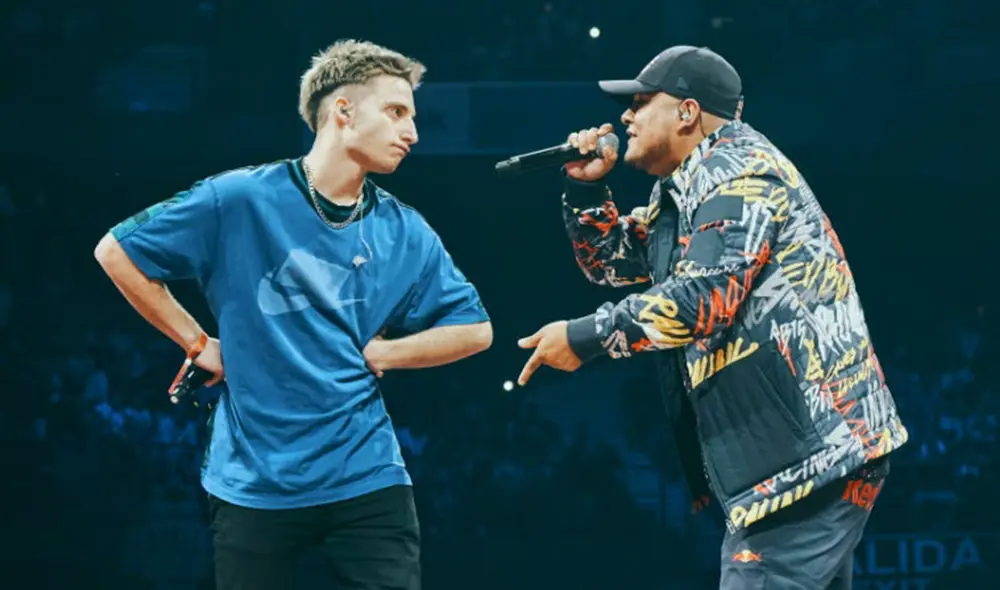 Wos y Aczino batallando en la Red Bull Internacional 2019. Foto: Red Bull Batalla