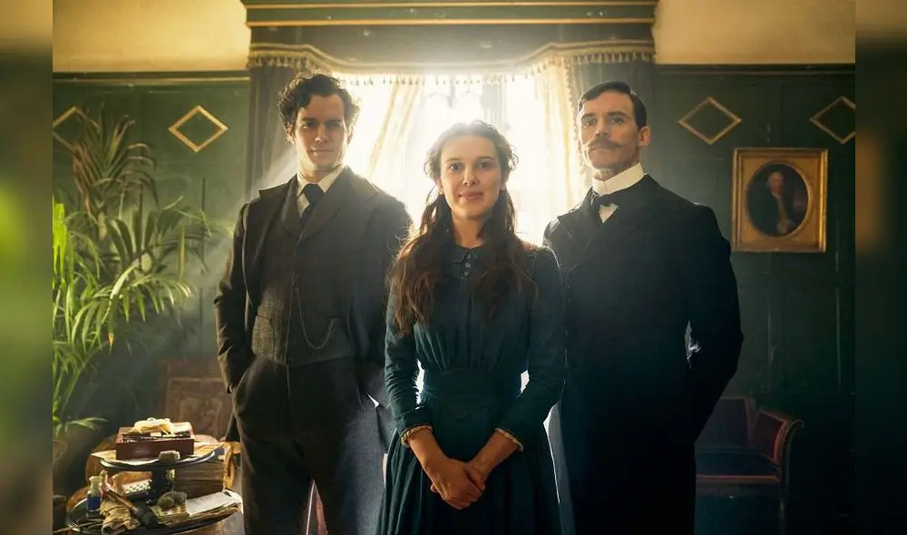Henry Cavill, Millie Bobby Brown y Sam Claflin  son los Hermanos Holmes en la cinta. Foto: Netflix