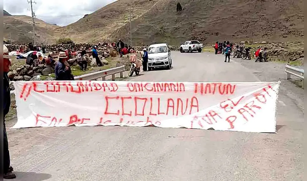 Posición. Comunidad de Collana insistirá con huelga. Foto: La República Posición. Comunidad de Collana insistirá con huelga. Foto: La República