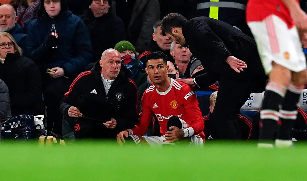 Cristiano Ronaldo ingresó en la segunda mitad en el empate del United con el Chelsea 1-1 por la Premier League 2021-22. Foto: AFP