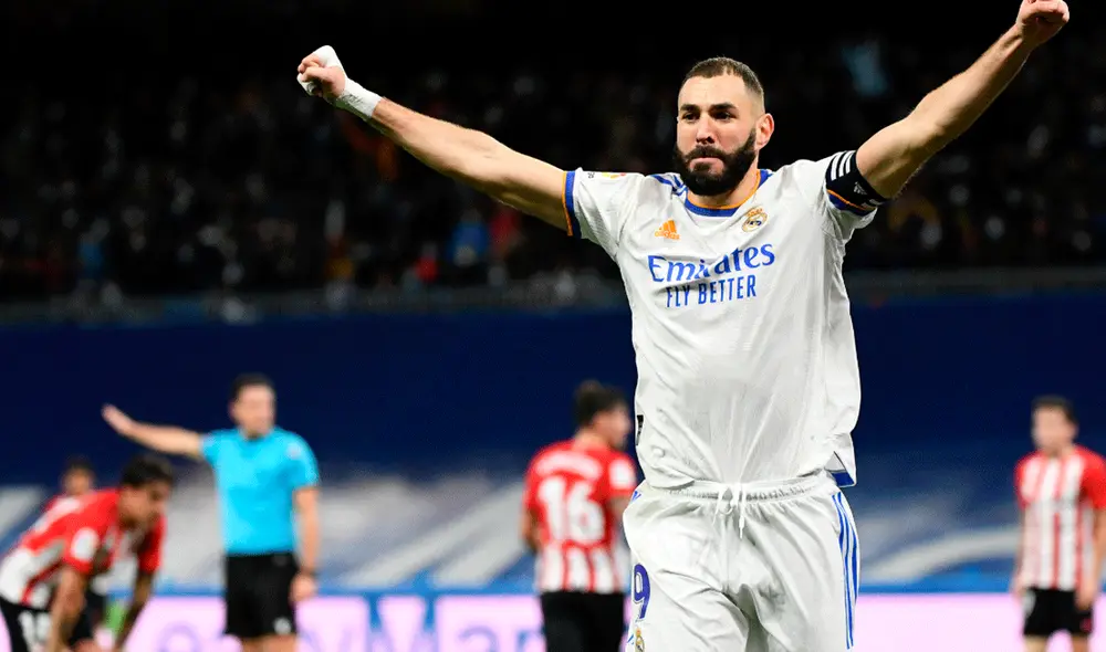 Real Madrid derrotó al Athletic Club en partido pendiente y es más líder que nunca por LaLiga Santander. Foto: AFP