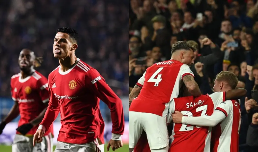 Manchester United vs. Arsenal por la fecha 14 de la premier league. Foto: Composición LR/ AFP