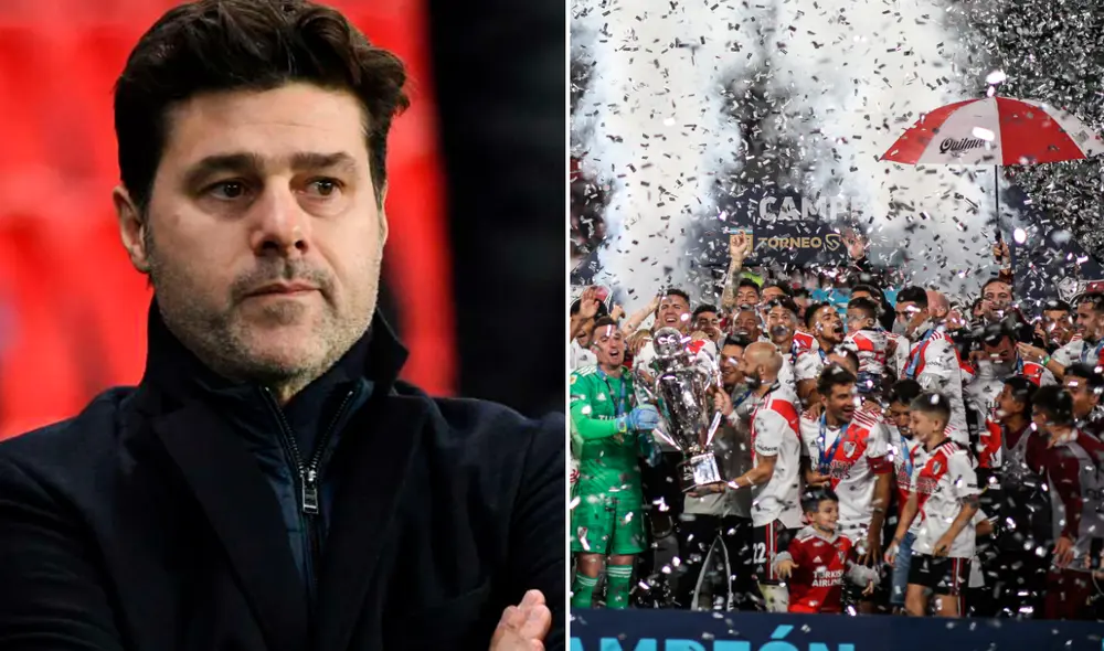 Mauricio Pochettino saludó al pueblo millonario por el título obtenido. Foto: EFE