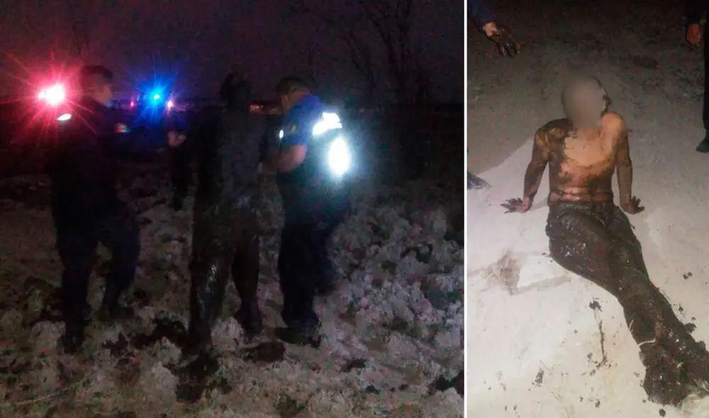 Bomberos y policías trabajaron en conjunto para realizar el rescate. Foto: Seguridad Neza Bomberos y policías trabajaron en conjunto para realizar el rescate. Foto: Seguridad Neza