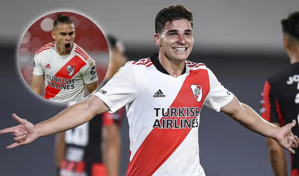 Rafael Santos Borré dejó River Plate en julio de 2021 para sumarse al Eintracht Frankfurt. Foto: River Plate / Composición LR