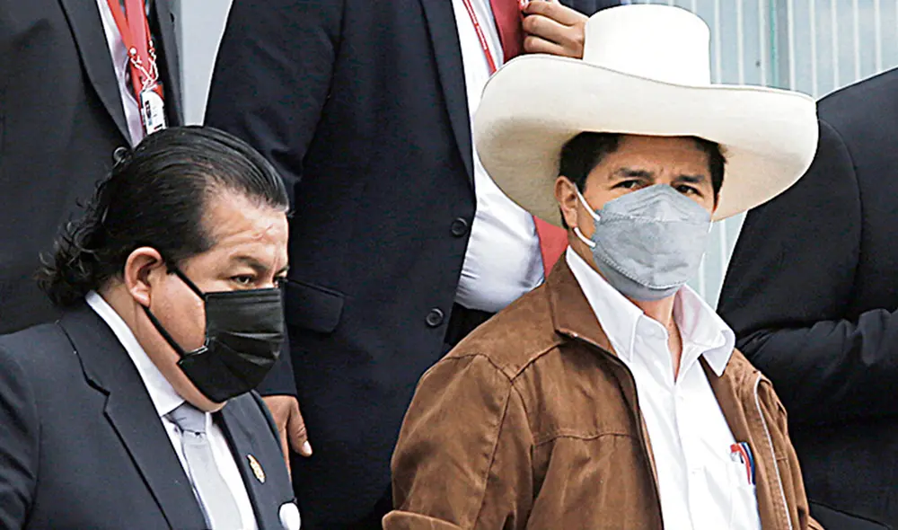 Citas. Bruno Pacheco y Pedro Castillo se reunieron en Palacio con Karelim López. Foto: difusión