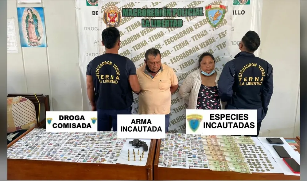 Victoriano Briceño y Yesica Rivasplata cayeron en Wichanzao. Foto: PNP