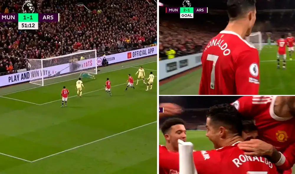 Cristiano Ronaldo anotó su quinto gol en Premier League. Foto: ESPN