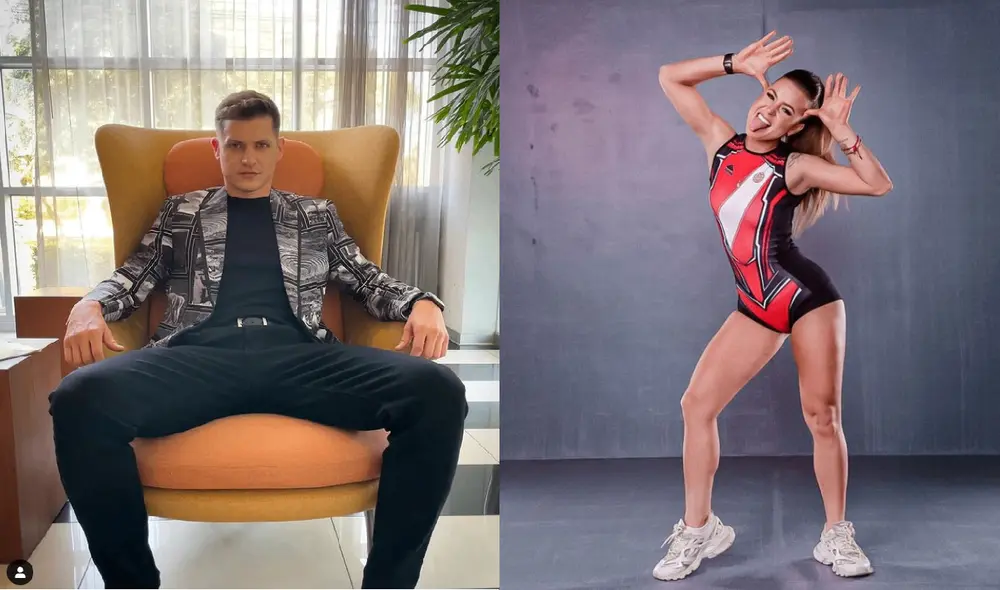 Gino Pesaressi le reclamó a Dulcelia Echevarria que no haya votado por él para que sea modelo del calendario En boca de todos. Foto: Instagram/Gino PEsaressi/Dulcelia Echevarria