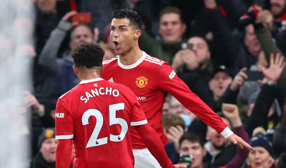 Cristiano Ronaldo llegó a los 801 goles tras su doblete ante Arsenal. Foto: Manchester United
