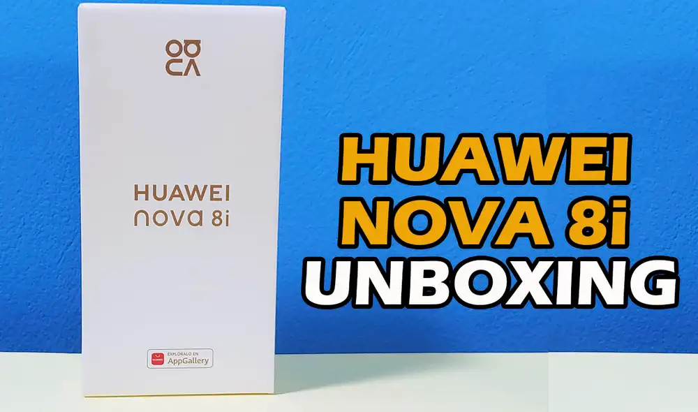 El Huawei Nova 8i viene en una caja de color blanco. Foto: Edson Henriquez
