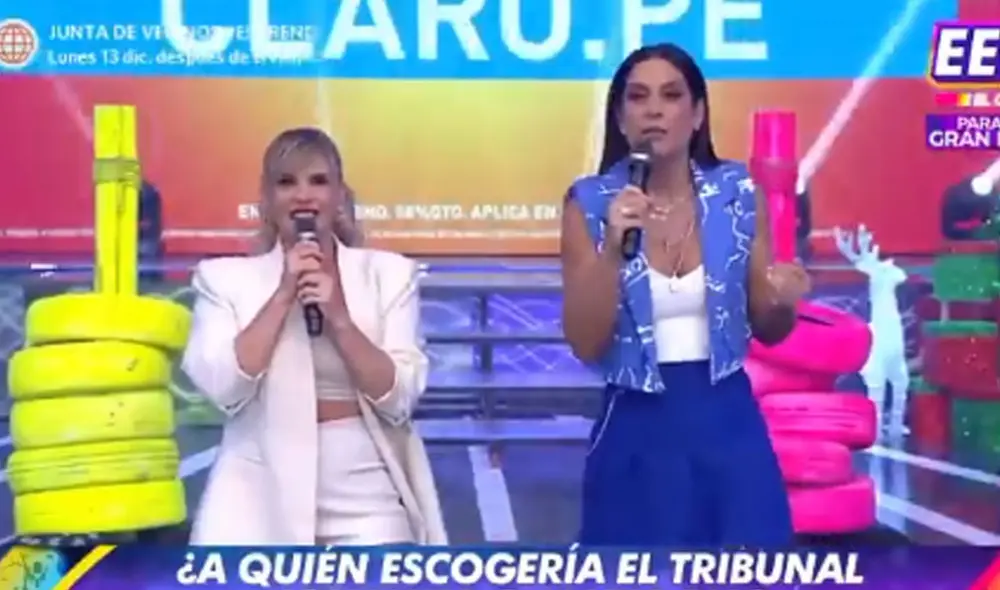 María Pía condujo este jueves Esto es guerra ante la ausencia de Gian Piero Díaz. Foto: captura de América TV