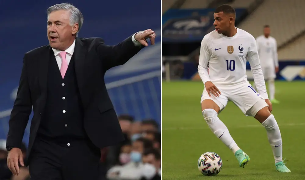 Ancelotti se puso a sí mismo de ejemplo para alentar la llegada de Mbappé al Real Madrid. Foto: composición/EFE