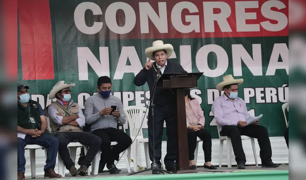 El presidente Castillo participó en el VI Congreso Nacional de Rondas Campesinas. Foto: Gerardo Marín