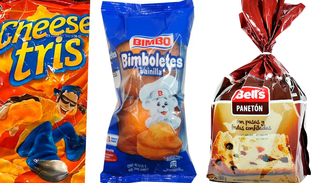 Bimbolete marmoelado, Cheese tris y Panetón bell’s contendrían grasas trans en una medida superior a la permitida por la normativa vigente Foto: composición LR/Fabrizio Oviedo