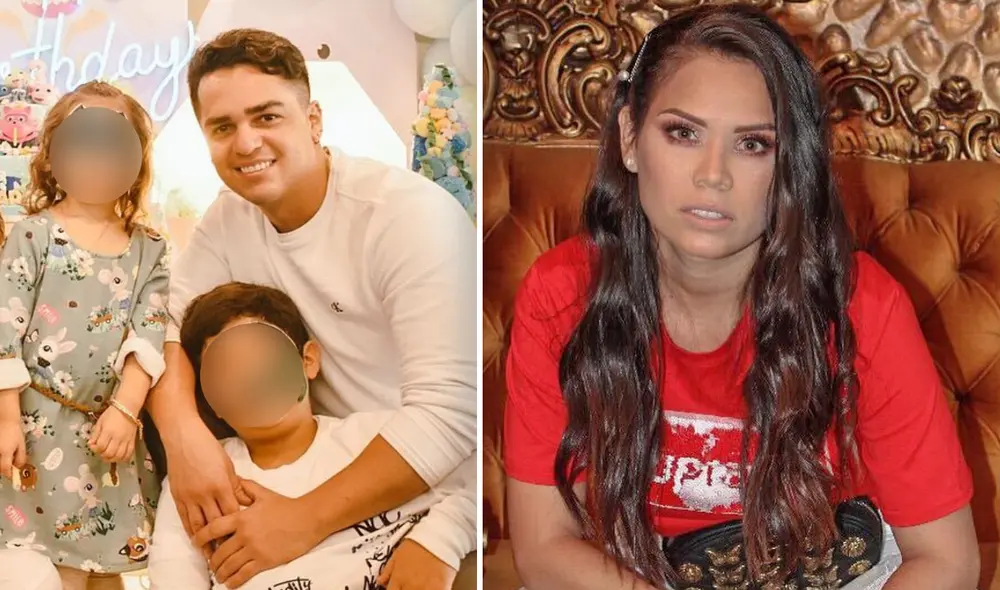 “Estoy muy ofuscado, no quiero hablar”, dijo Juan Víctor en los exteriores del departamento de Andrea San Martín. Foto: composición Instagram