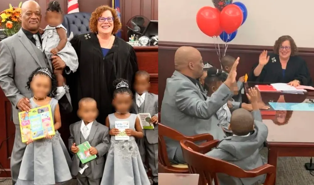 Hombre adopta a cinco hermanos antes de que fueran separados en Nueva York durante el último octubre. Foto: Clarín Hombre adopta a cinco hermanos antes de que fueran separados en Nueva York durante el último octubre. Foto: Clarín