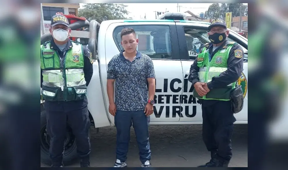 Detenido trató de hacerse pasar por trabajador de empresa agroindustrial. Foto: PNP Detenido trató de hacerse pasar por trabajador de empresa agroindustrial. Foto: PNP