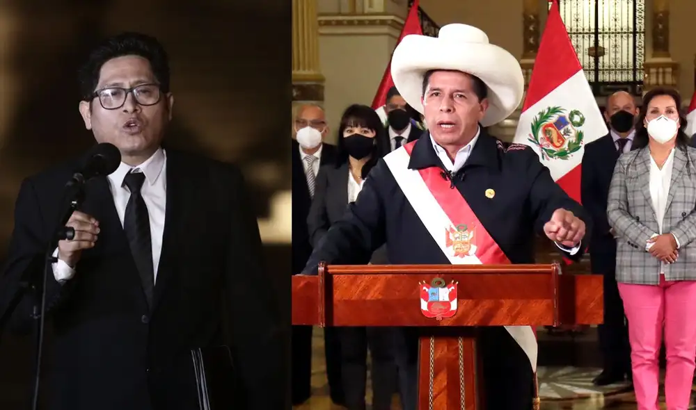 Edwin de la Cruz también aseveró que Patricia Chirinos "no tiene la autoridad moral" para pedir la vacancia de Pedro Castillo. Foto: composición/La República/Presidencia