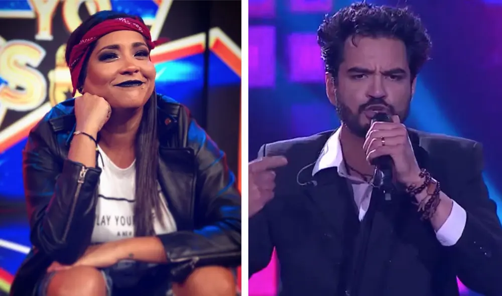 En modo de broma, Katia Palma se desmayó al escuchar al imitador de Ricardo Arjona. Foto: Captura / Latina
