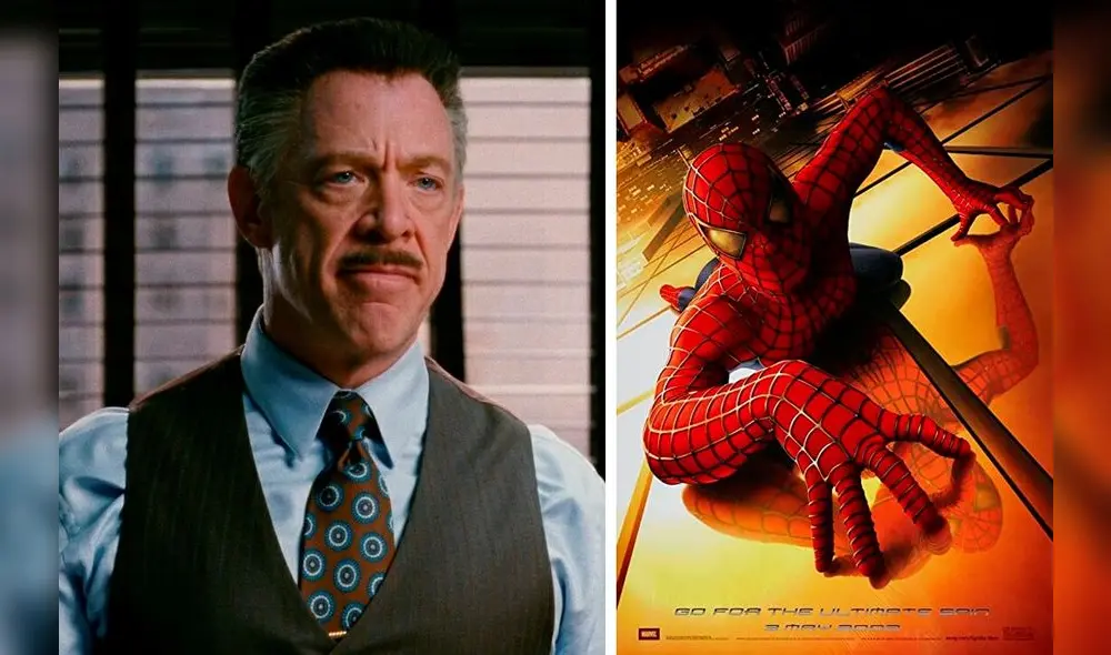 JK Simmons como J. Jonah Jameson en Spider-Man de Sam Raimi. Foto: compsición/Sony Pictures