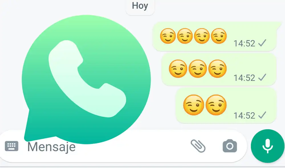 Este emoji de WhatsApp está disponible en iOS y Android. Foto: composición LR