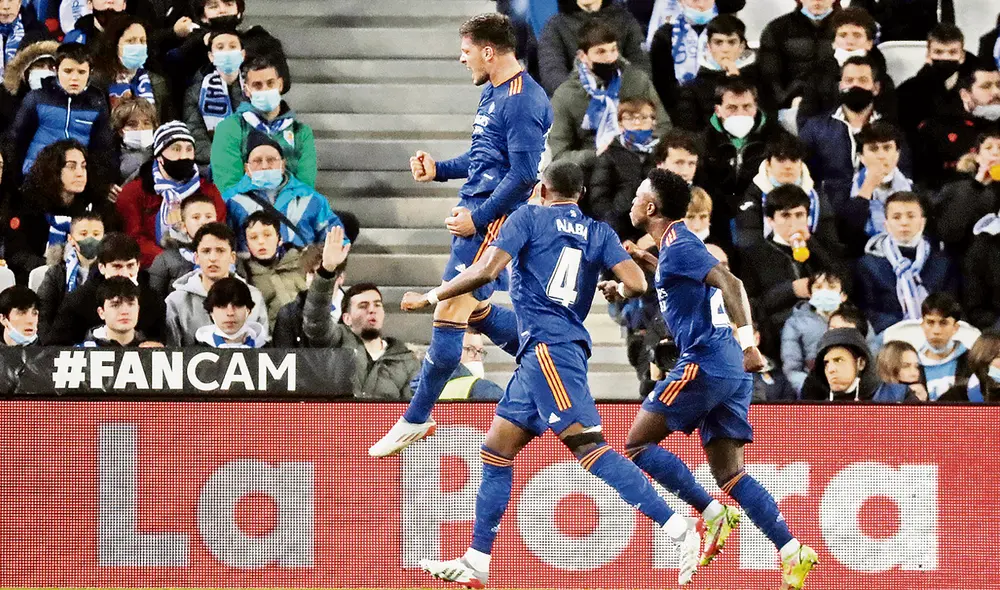 En la liga. Jovic no anotaba con el Madrid desde febrero del 2020, en el 4-1 sobre Osasuna. Foto: EFE En la liga. Jovic no anotaba con el Madrid desde febrero del 2020, en el 4-1 sobre Osasuna. Foto: EFE