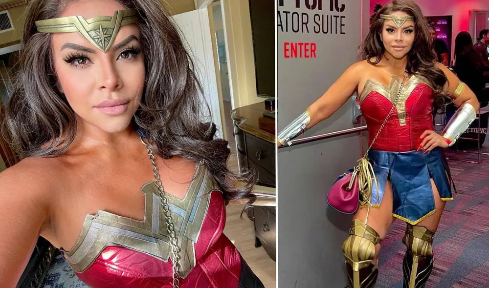 Josetty Hurtado se disfrazó de la Mujer Maravilla para el Comic Con 2021 en Los Ángeles. Foto: composición/ Instagram Josetty Hurtado se disfrazó de la Mujer Maravilla para el Comic Con 2021 en Los Ángeles. Foto: composición/ Instagram