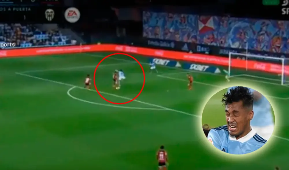Renato Tapia y Dituro, futbolistas del Celta, provocaron el empate parcial del Valencia ante su equipo. Foto: captura DirecTV Sports Renato Tapia y Dituro, futbolistas del Celta, provocaron el empate parcial del Valencia ante su equipo. Foto: captura DirecTV Sports