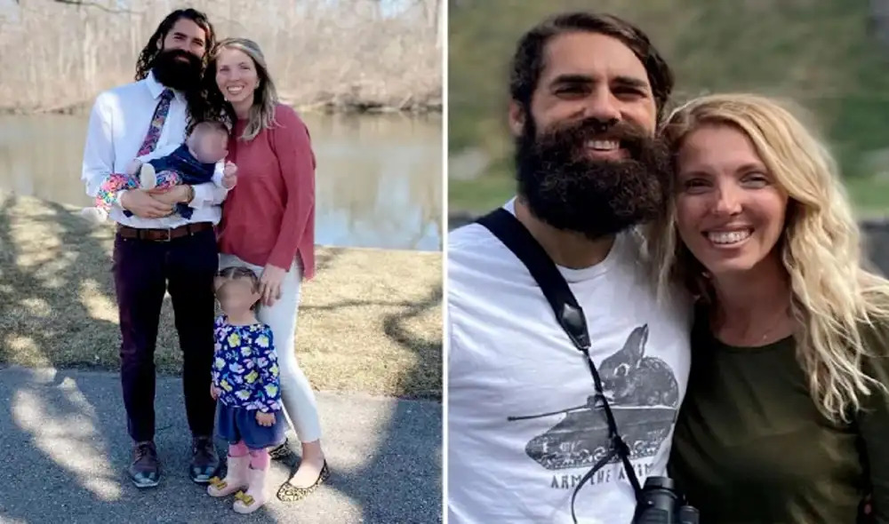 Brynn Embley, de 35 años, y Matthew Neilson, de 33, viven en Estados Unidos con sus dos hijas. Foto: The Sun