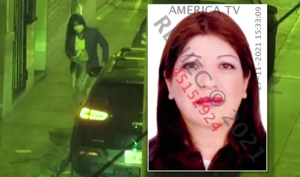 La abogada Jacqueline Perales Olano llegando a la casa del distrito de Breña. Foto: captura de América TV