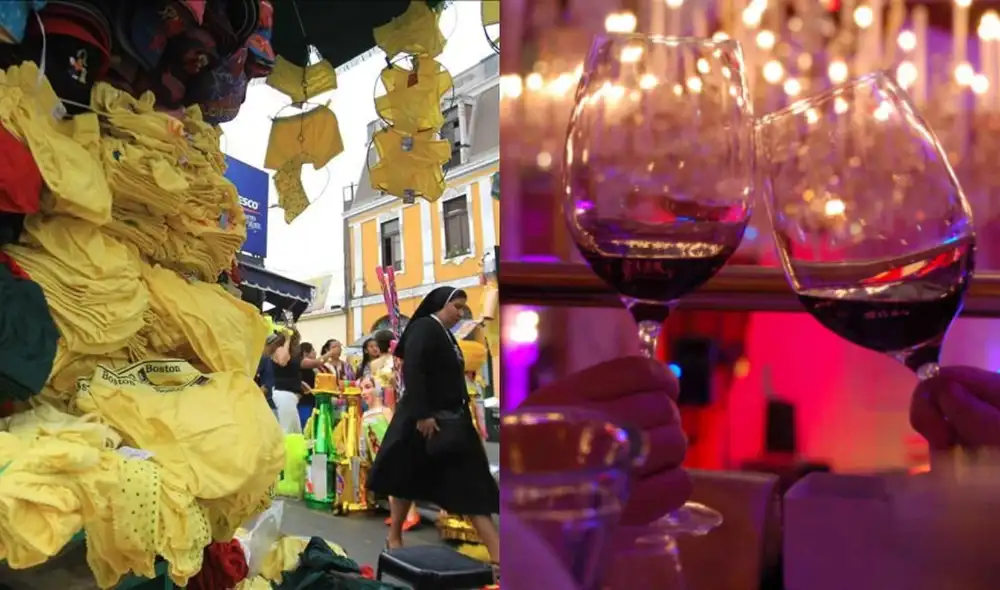 Dos de las tendencias cada fin de año: prendas amarillas y un sinnúmero de brindis. Foto: Composición LR/AFP.