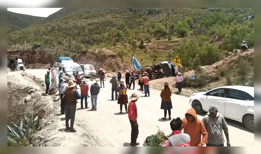 Bloqueo. Continúa protesta en el corredor minero. Foto: La República
