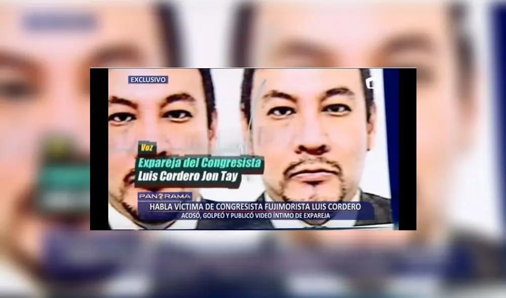 Congresista fujimorista Luis Gustavo Cordero Jon Tay acosó, agredió y subió video íntimo de su expareja a internet. Foto: Captura Panorama