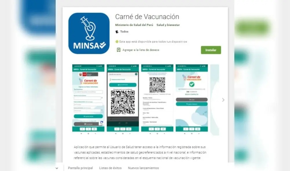 Desde el 10 de diciembre, el Gobierno exigirá el carné de vacunación. Foto: Play Store Desde el 10 de diciembre, el Gobierno exigirá el carné de vacunación. Foto: Play Store