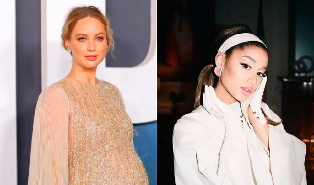 Jennifer Lawrence sueña con lanzar su producción discográfica junto a la intérprete de "Problem". Foto: composición/Entertainment Tonight/Ariana Grande/Instagram