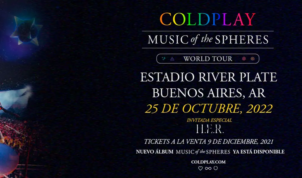 La telonera del show en Argentina será la cantante estadounidense H. E. R. Foto: All Access La telonera del show en Argentina será la cantante estadounidense H. E. R. Foto: All Access