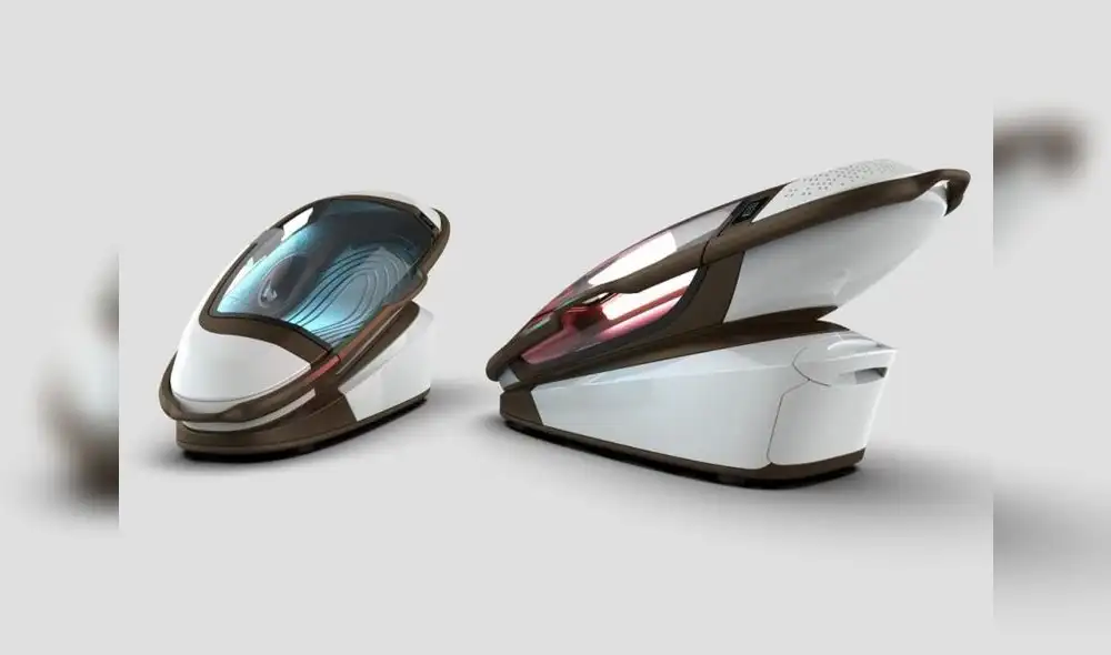 Una representación en computadora de la cápsula SARCO. Foto: Exit International