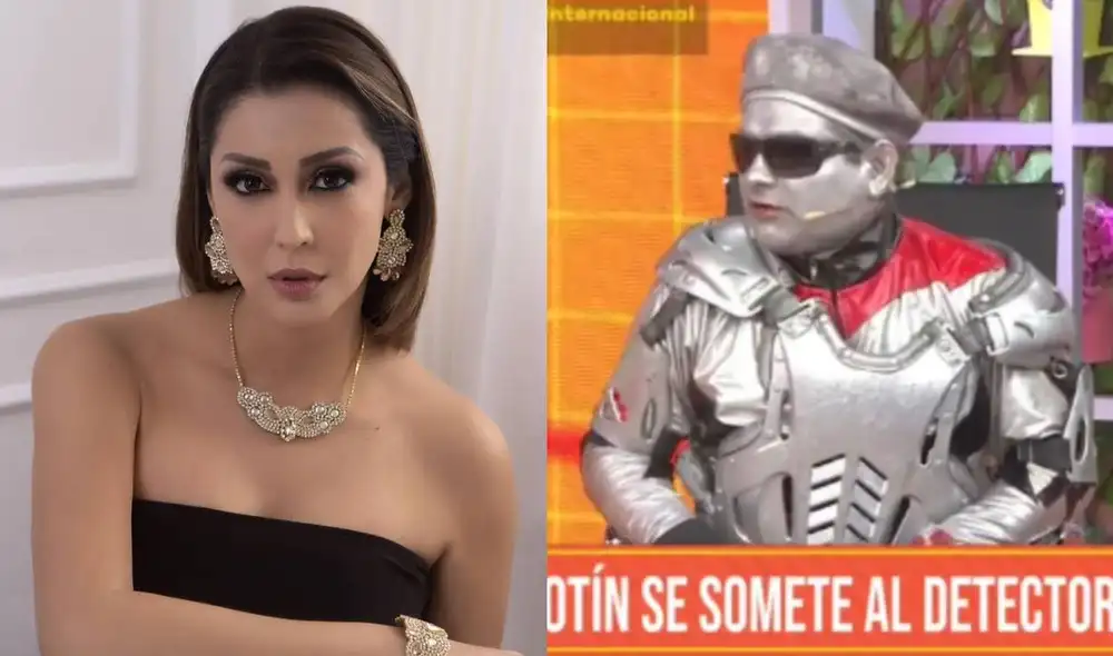 Karla Tarazona indignada al escuchar a 'Robotín' hablar de su relación con 'Robotina'. Foto: composición/ Instagram/ captura de Latina