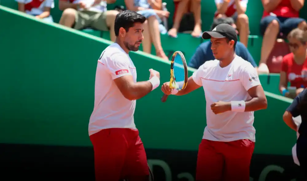 Sergio Galdós y Jorge Panta fueron parte del equipo peruano que venció a Bolivia en la Copa Davis del 2018. Foto: FEDERACIÓN DEPORTIVA PERUANA DE TENIS