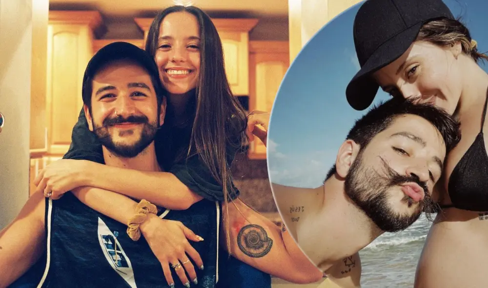 "Océano Índigo", escribieron Evaluna y Camilo, haciendo referencia al nombre de su bebé. Foto: composición Instagram