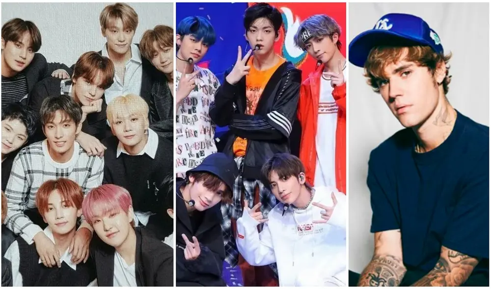 Weverse Con 2022 confirma artistas que se presentarán en concierto. Justin Bieber es uno de ellos.  Foto: Composición LR / Imágenes: HYPE / Ithaca Holdings