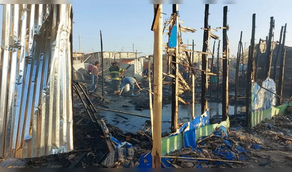 Familias lo perdieron todo en incendio. Foto: Jorge Castro