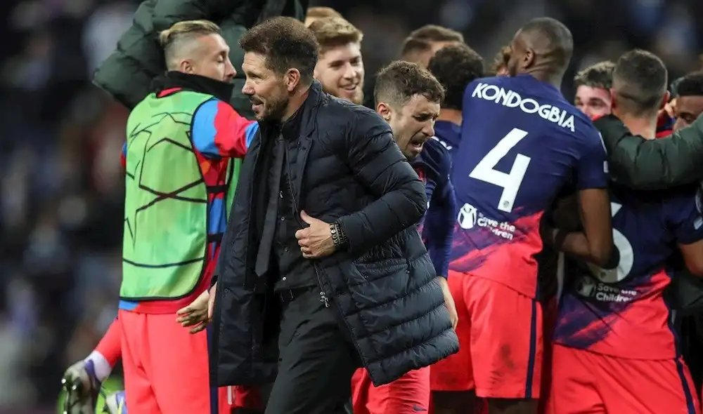 Diego Simeone llegó a dos finales de Champions con el Atlético de Madrid. Foto: EFE.