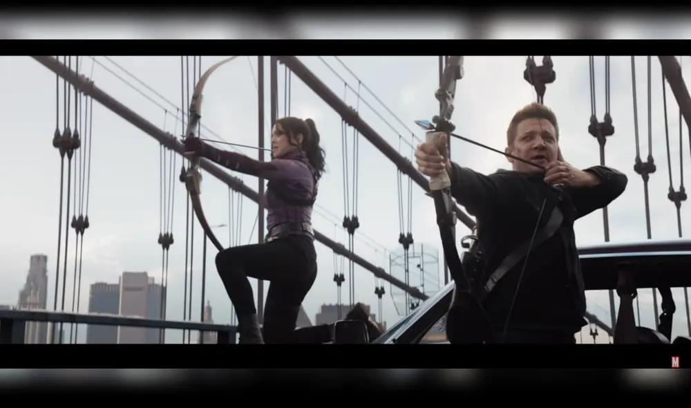 Hawkeye y Kate Bishop en la serie de Disney Plus, Hawkeye. Foto: Disney Plus/Marvel Studios