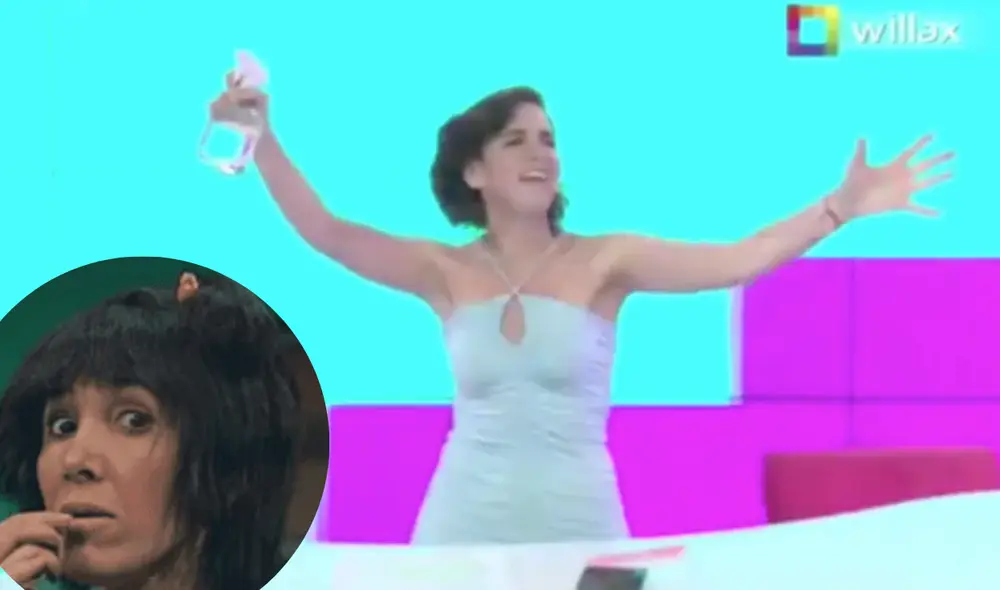 Gigi Mitre fue comparada con la Chimoltrufia cuando cantaba en pleno programa en vivo. Foto: Amor y fuego/captura, Difusión.