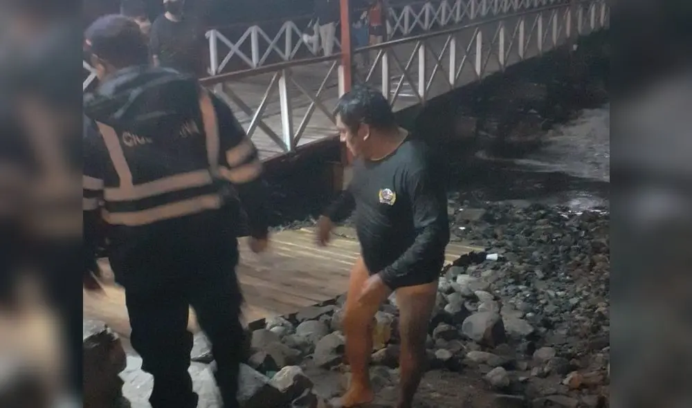 Sereno no tuvo reparó para ingresar al mar. Foto: MDH