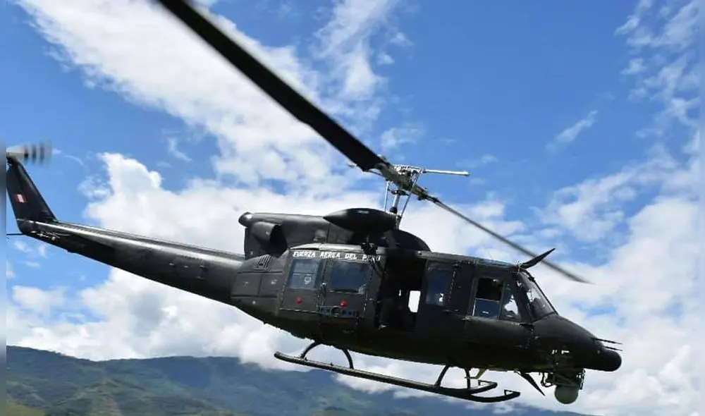 Helicóptero cayó el último 7 de diciembre en Huarochirí. Foto: Fuerza Aérea del Perú