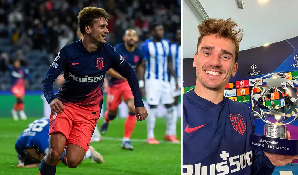 Griezmann lleva 4 goles en la Champions League con los rojiblancos en la presente campaña. Foto: composición/ AFP/ Atlético de Madrid.