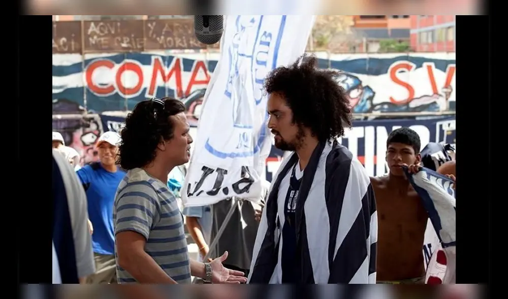 Óscar López Arias y Franco Cabrera en una escena de F-27. Foto: Alejandra Vélez